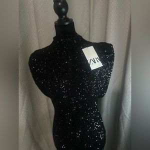 Mini Sequin Dress - Black - Dress from Zara
